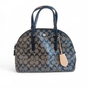 COACH F24606 Peyton Dome Signature Satchel w/ Detachable Crossbody Strap